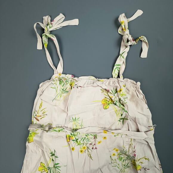 A Loves A Floral Maxi Dress S | Cottagecore Tie Strap Ruffle Hem - Picture 4 of 7